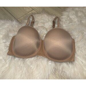 Le Mystere Soiree Strapless Multiway Bra Lined Underwire Womens 36DD/E Beige